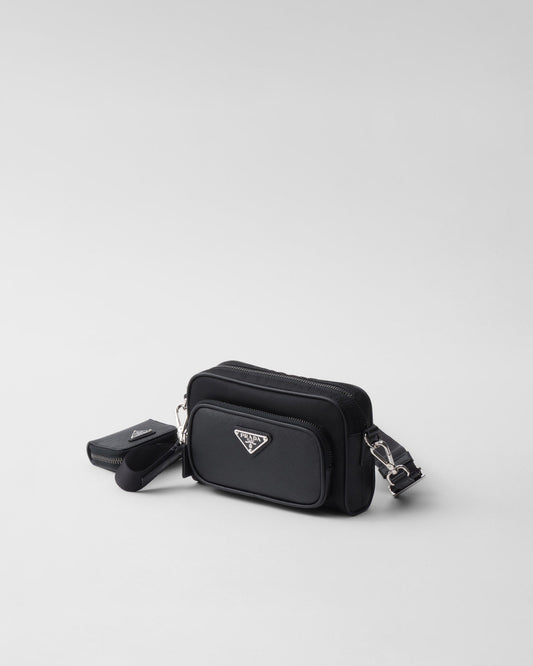 Sac porté épaule en Re-Nylon et cuir Saffiano IV