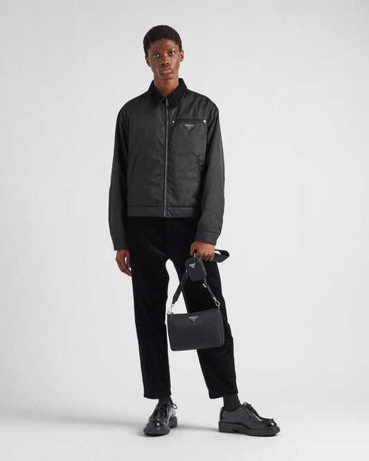 Sac porté épaule en Re-Nylon et cuir Saffiano V