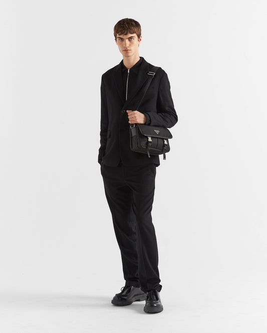 Sac porté épaule en Re-Nylon et cuir Saffiano VIII