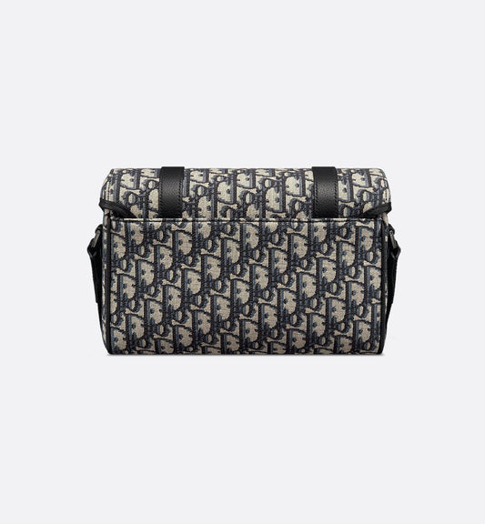 Sac Messenger à rabat Dior Hit The Road Noir et Beige