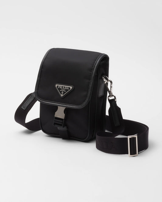 Sac porté épaule en Re-Nylon et cuir Saffiano VI