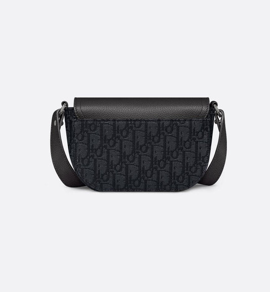 Mini sac Messenger à rabat Saddle Noir